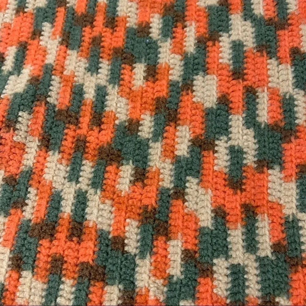 Vintage Handmade crochet blanket 68 x 46 inches